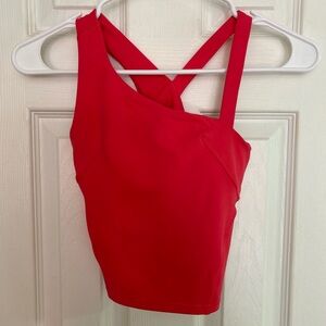 lululemon athletica Fuschia Cross-Back Crop Top
